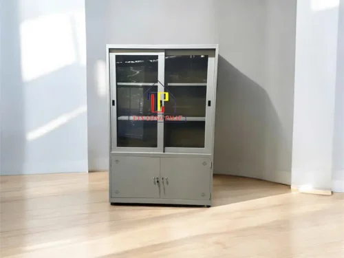 Tủ hồ sơ 4 cánh kính lùa trên