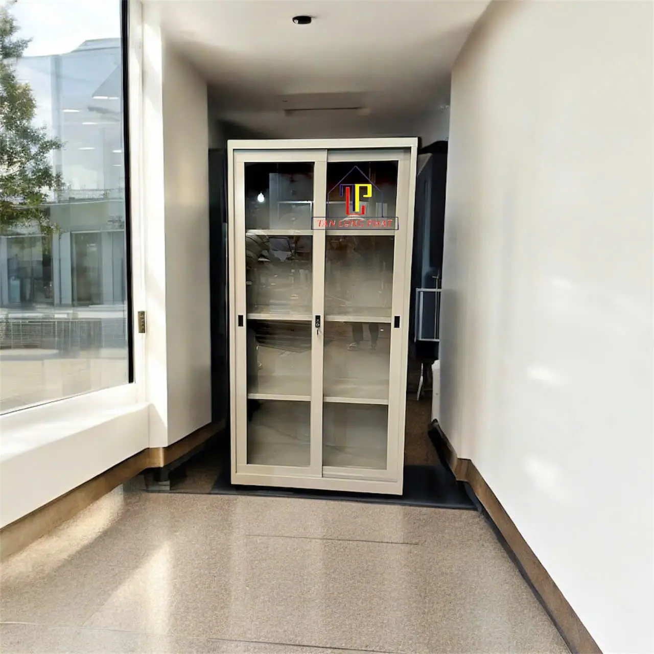 Tủ hồ sơ 2 cánh kính lùa