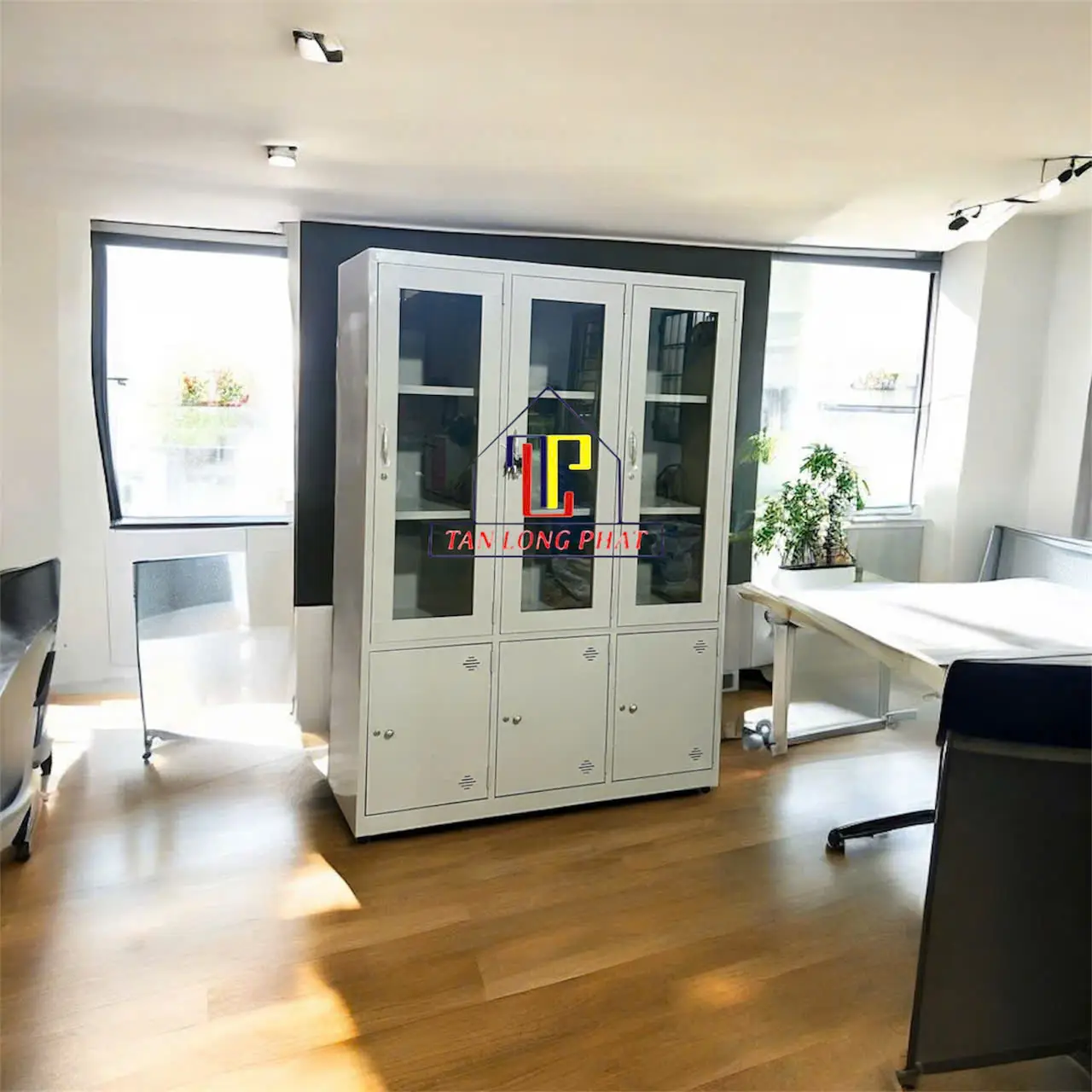 Tủ hồ sơ 6 cánh kính