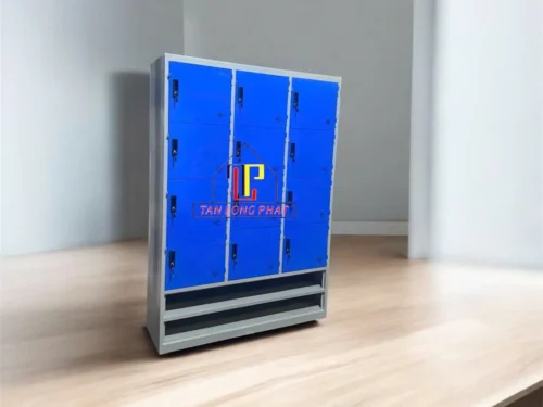 Tủ trường học 12 ngăn 2 khay để dép