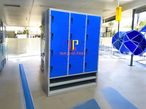 Tủ trường học 12 ngăn 2 khay để dép