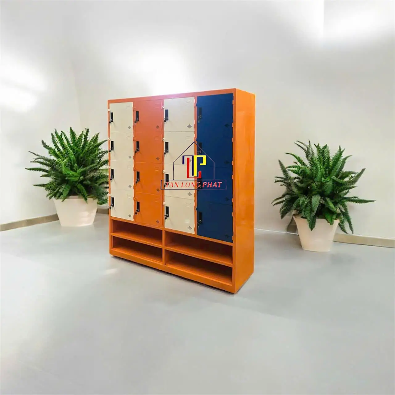 Tủ trường học 16 ngăn 4 ô để dép