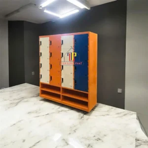 Tủ trường học 16 ngăn 4 ô để dép